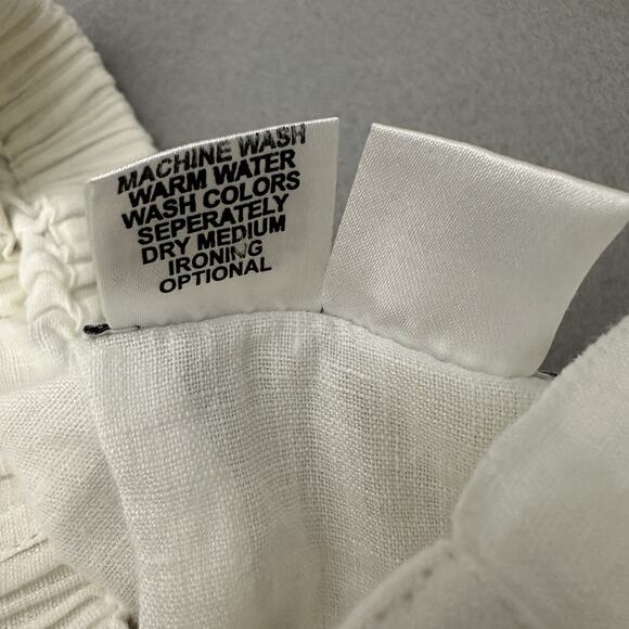 Flax Maxi Skirt Linen Lagenlook Buttons Pockets Pull On Elastic Waist Medium - Picture 8 of 10